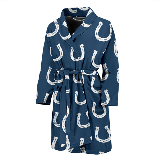 Horseshoe Print Design LKS301 Men Bathrobe
