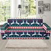 Reindeer Pattern Print Design 03 Sofa Slipcover