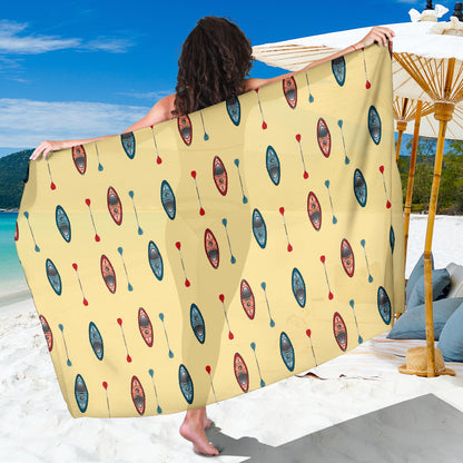 Kayak Pattern Print Design 02 Sarong Pareo Wrap