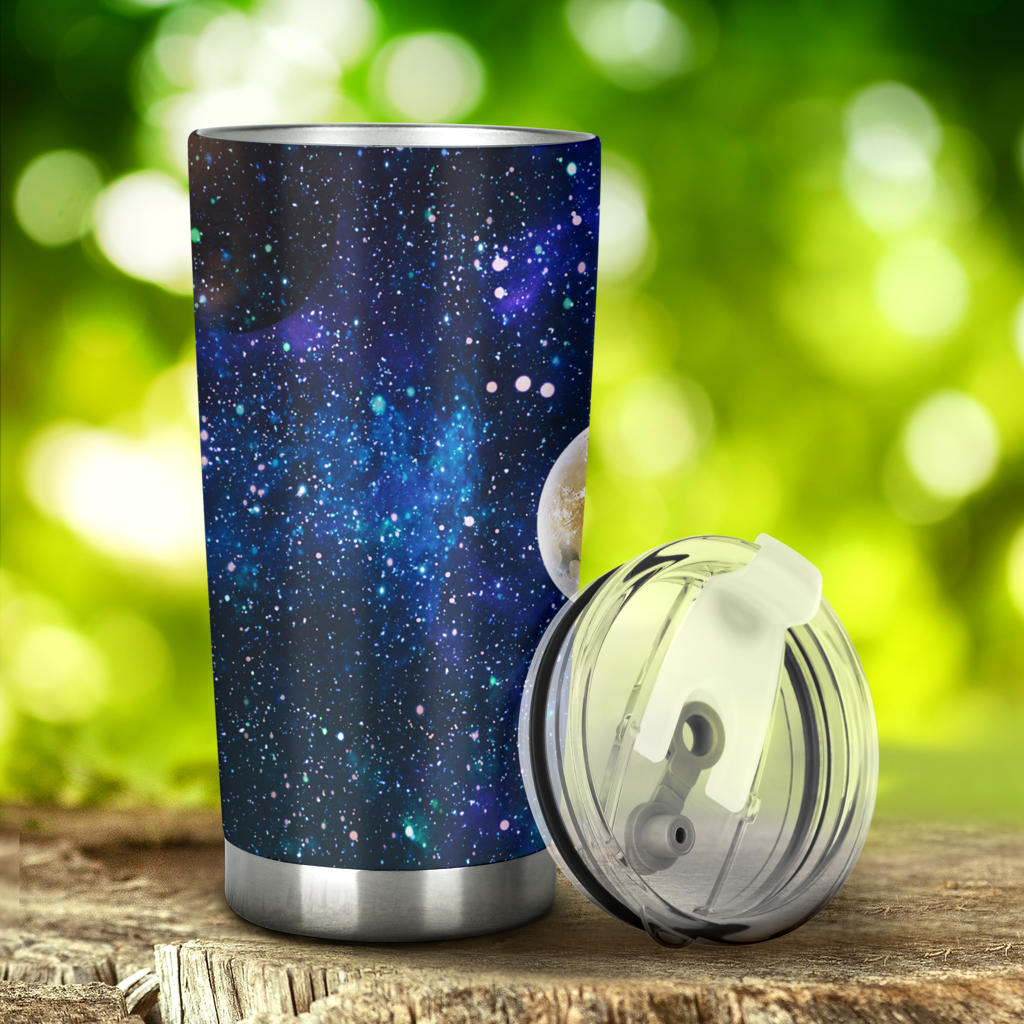 Galaxy Stardust Planet Space Print Tumbler