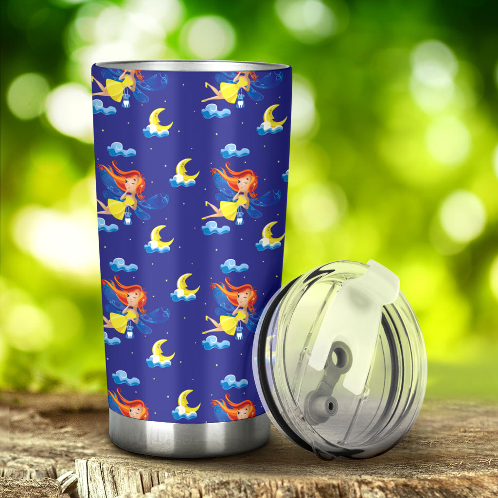 Fairy with Moon Print Pattern Tumbler