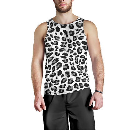 Snow Leopard Skin Print  Men Tank Top