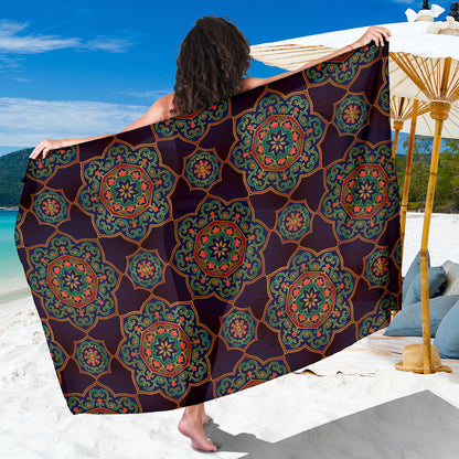 Medallion Pattern Print Design 03 Sarong Pareo Wrap