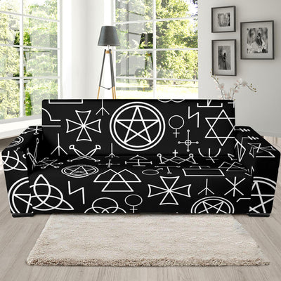 Pentagram Pattern Print Design A02 Sofa Slipcover