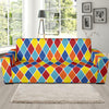 Harlequin Pattern Print Design 01 Sofa Slipcover