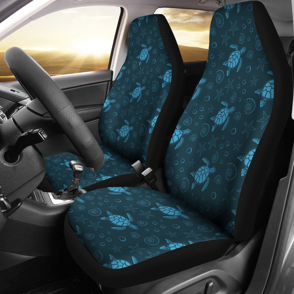 Sea Turtle Print Design LKS308 Car Seat Covers