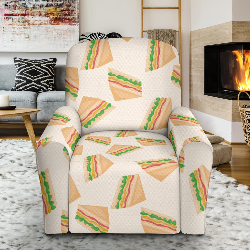 Sandwich Print Design LKS301 Recliner Slipcover with Pocket