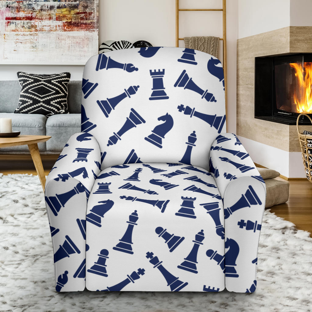 Chess Pattern Print Design 03 Recliner Slipcover with Pocket
