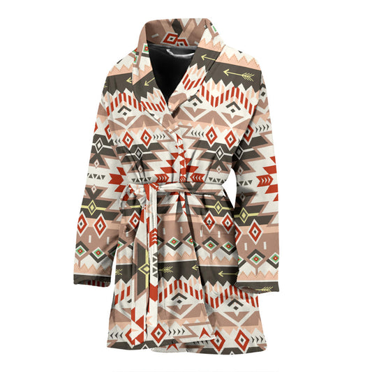 Aztec Pattern Print Design 05 Women Bathrobe