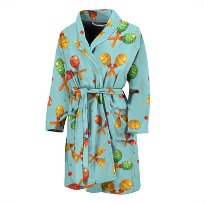 Maracas Print Design LKS402 Men Bathrobe