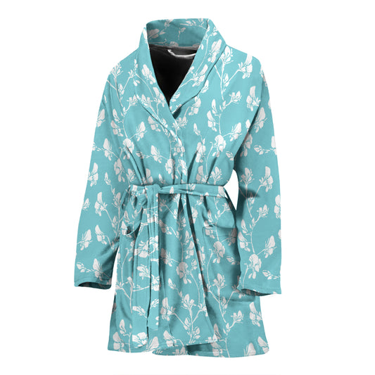 Sweet Pea Print Design LKS302 Women Bathrobe