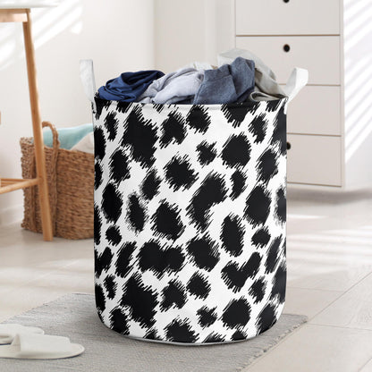 Cheetah Black Print Pattern Laundry Basket
