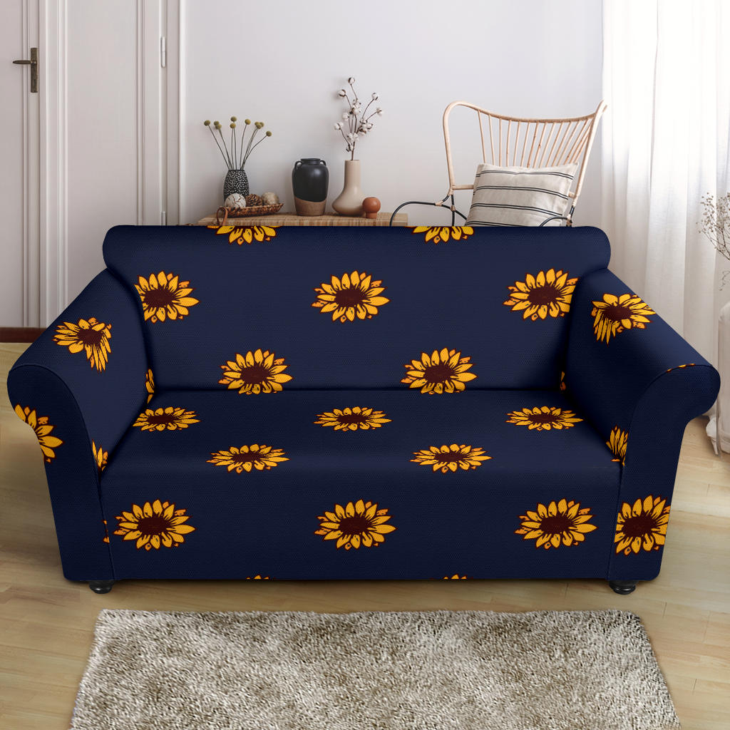 Sunflower Print Design LKS304 Loveseat Couch Slipcover
