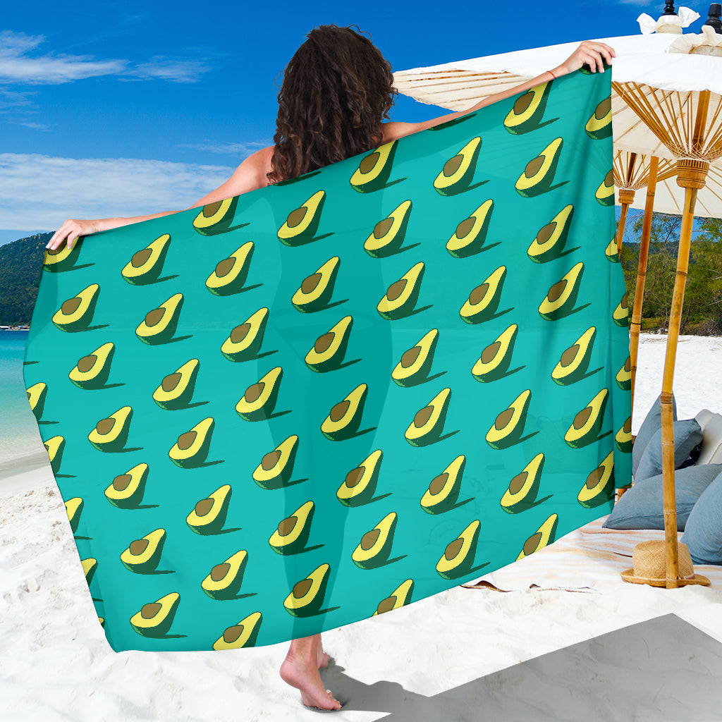 Avocado Pattern Print Design 03 Sarong Pareo Wrap
