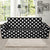 Polka Dot Black White Pattern Print Design 03 Sofa Slipcover