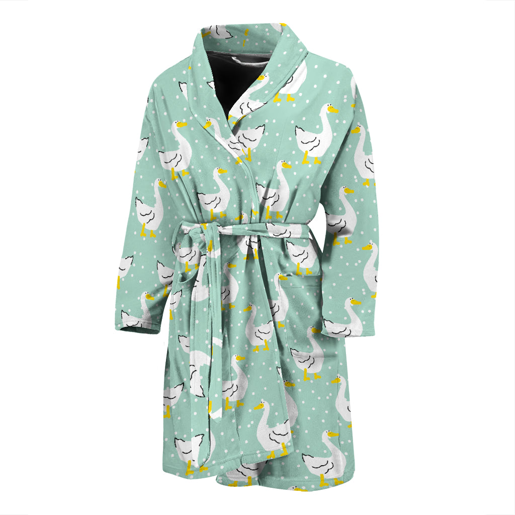 Goose Print Design LKS404 Men Bathrobe