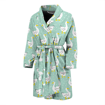Goose Print Design LKS404 Men Bathrobe