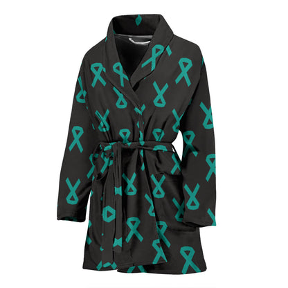 Ovarian cancer Pattern Print Design A01 Women Bathrobe