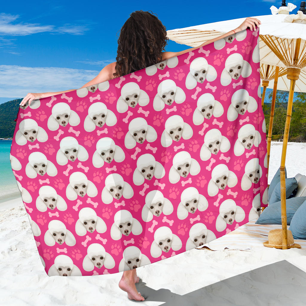Poodle Pattern Print Design A04 Sarong Pareo Wrap