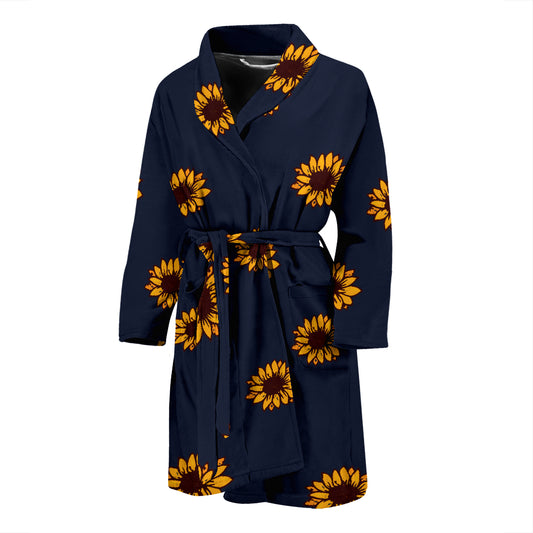 Sunflower Print Design LKS304 Men Bathrobe