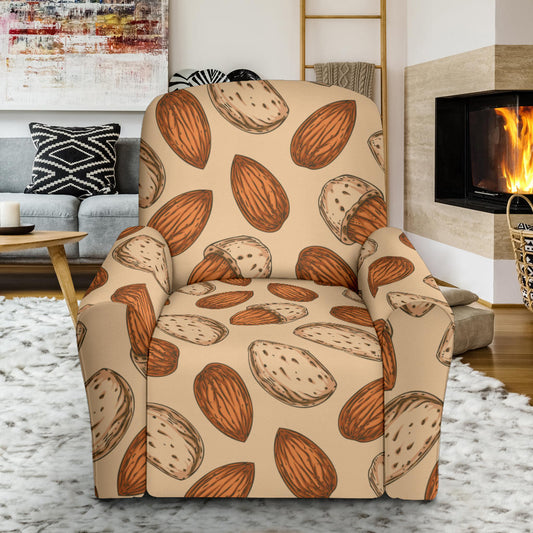 Almond Pattern Print Design 04 Recliner Slipcover with Pocket