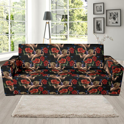 Cupid Pattern Print Design 05 Sofa Slipcover