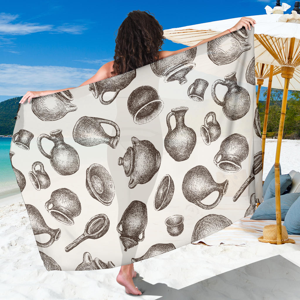 Pottery Pattern Print Design A01 Sarong Pareo Wrap