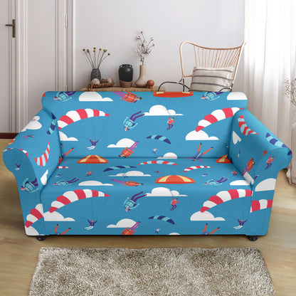 Skydiver Print Design LKS306 Loveseat Couch Slipcover