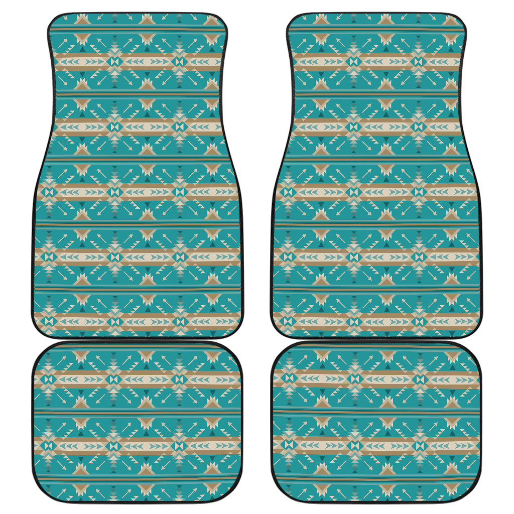 Southwest Native Design Themed Print Car Floor Mats Front Back