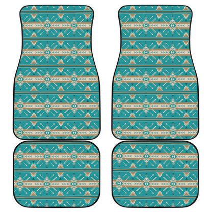 Southwest Native Design Themed Print Car Floor Mats Front Back