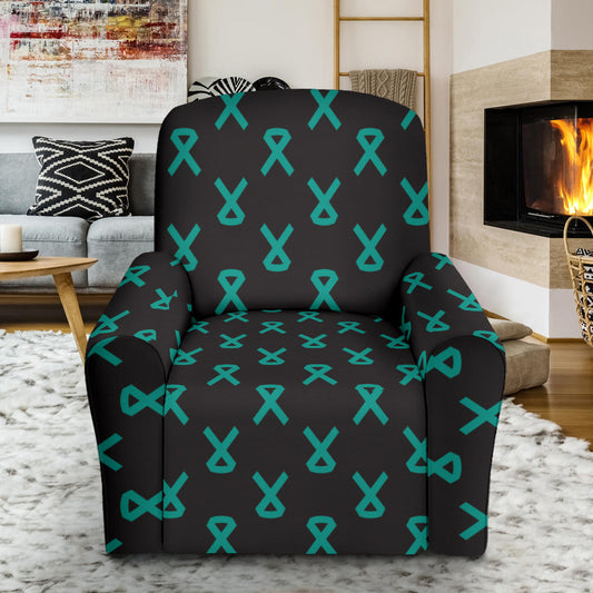 Ovarian cancer Pattern Print Design A01/Recliner-Slipcover.jpg Recliner Slipcover with Pocket