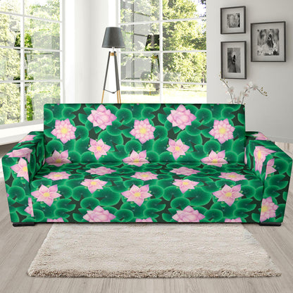 Water Lily Print Design LKS303 Sofa Slipcover