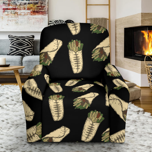Burrito Print Design LKS303 Recliner Slipcover with Pocket