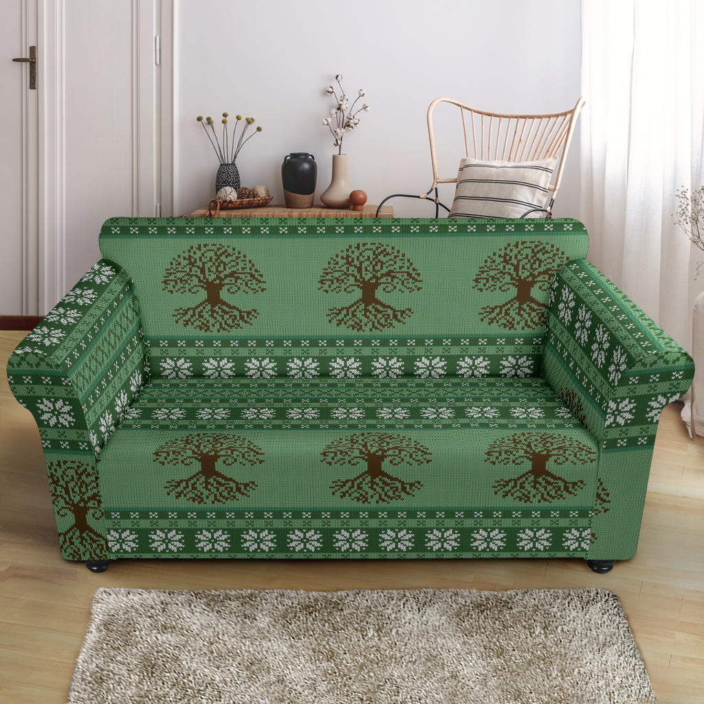 Tree Of Life Knit Style Print Design LKS301 Loveseat Couch Slipcover