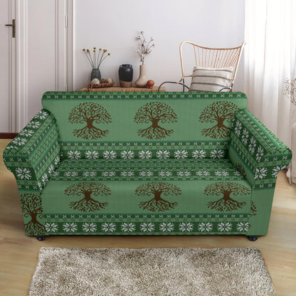 Tree Of Life Knit Style Print Design LKS301 Loveseat Couch Slipcover