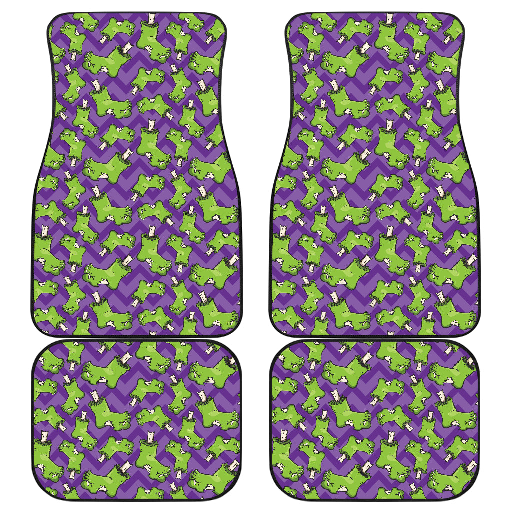 Zombie Foot Design Pattern Print Car Floor Mats Front Back