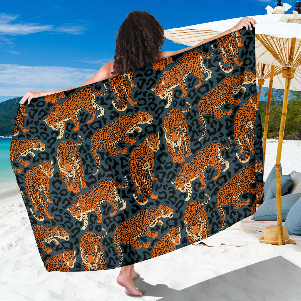 Jaguar Pattern Print Design 04 Sarong Pareo Wrap