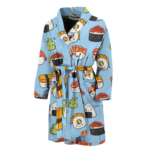 Sushi Print Design LKS303 Men Bathrobe