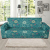 Lotus Pattern Print Design 01 Sofa Slipcover