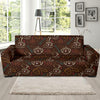 Coffee Pattern Print Design 06 Sofa Slipcover