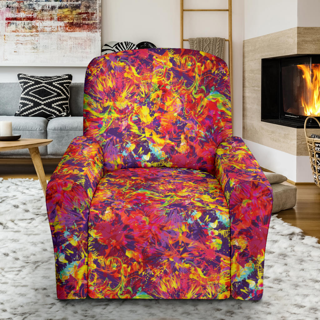 Splatter Print Design LKS303 Recliner Slipcover with Pocket