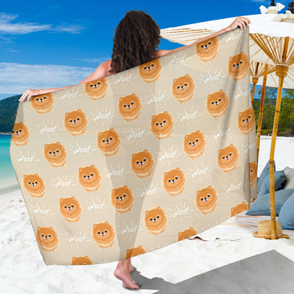 Pomeranians Pattern Print Design A04 Sarong Pareo Wrap