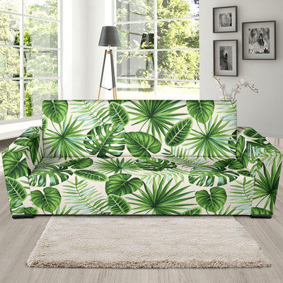 Palm Leaf Pattern Print Design A01 Sofa Slipcover