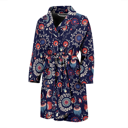 Suzani Print Design LKS305 Men Bathrobe