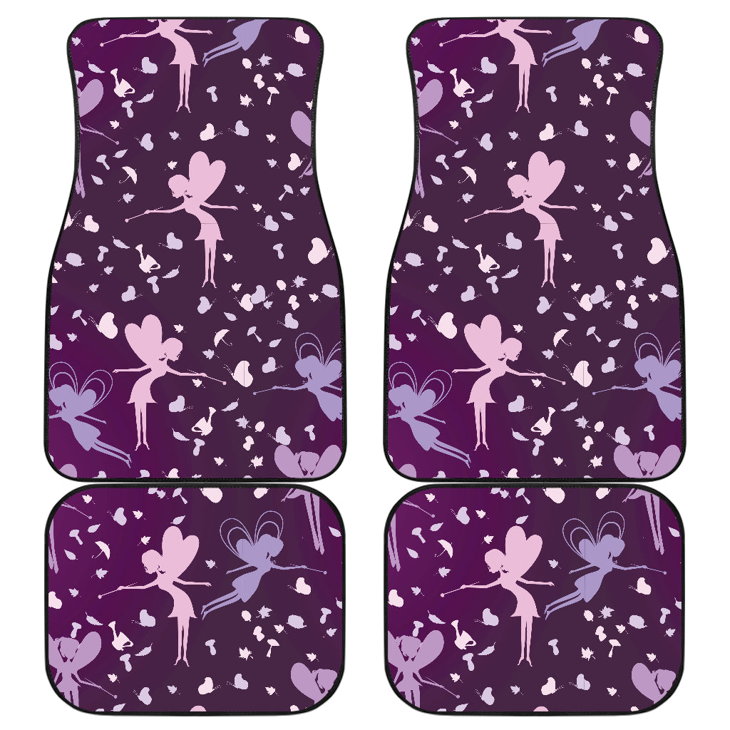 Fairy Pink Print Pattern Car Floor Mats Front Back