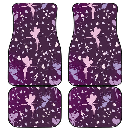 Fairy Pink Print Pattern Car Floor Mats Front Back