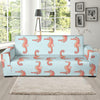 SeaHorse Pattern Print Design 01 Sofa Slipcover