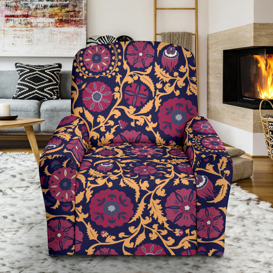 Suzani Print Design LKS303 Recliner Slipcover with Pocket