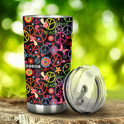 Peace Sign Colorful Design Print Tumbler