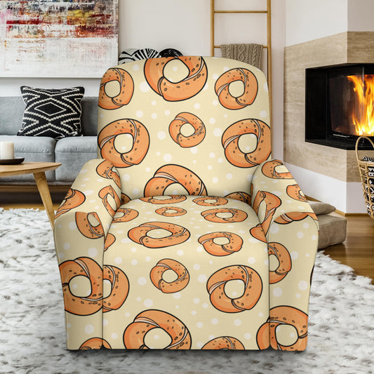 Bagel Pattern Print Design 03 Recliner Slipcover with Pocket